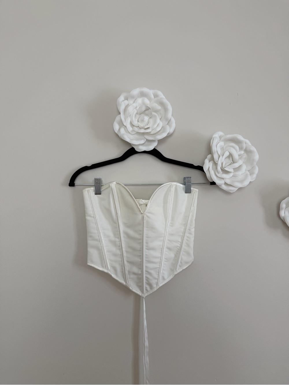 Strapless Corset Top in White